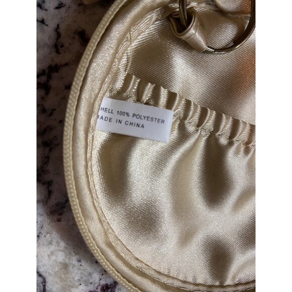 Avon wristlet Asian Oriental Floral round coin purse zip closure Boho - Picture 4 of 5